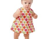 Baby Dress Pattern - Downloadable PDF Sewing Pattern Easy Reversible Dress with Open Back