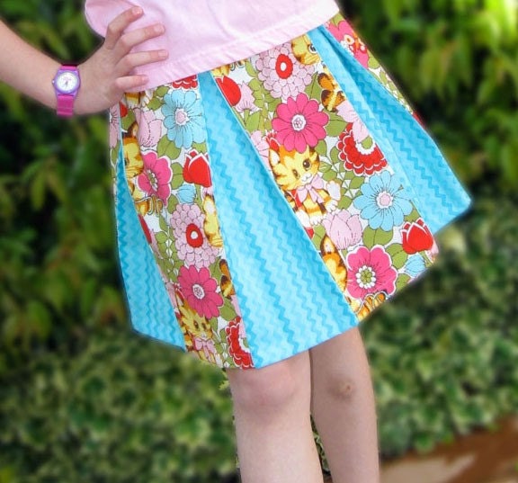 How to Sew a PLEATED SKIRT - Girls Skirt Tutorial and Pattern - Sewing Pattern PDF