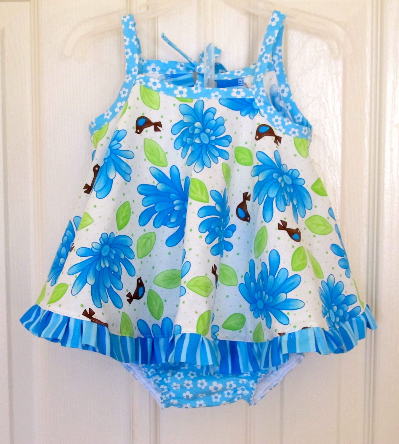 Baby Dress Sewing Pattern - Ruffled Baby Dress - infant to 24 months PDF