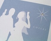 Cheers - Silhouette Wedding Card