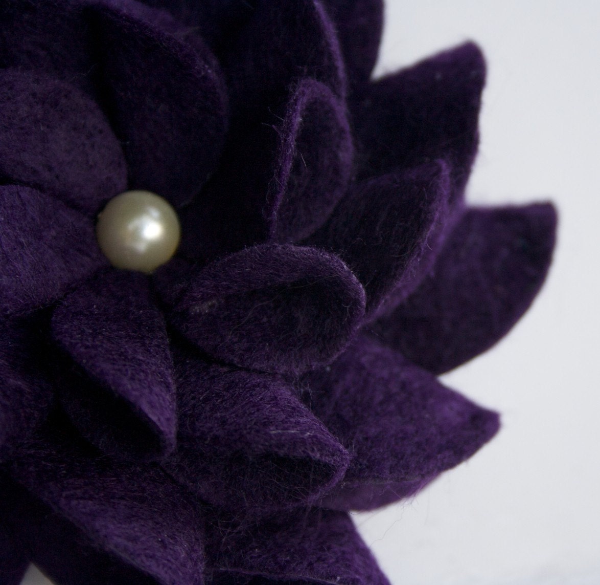 Felt Flower Pin (Purple)