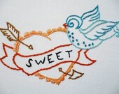 Embroidery Pattern PDF - Sweet Swallow Tattoo