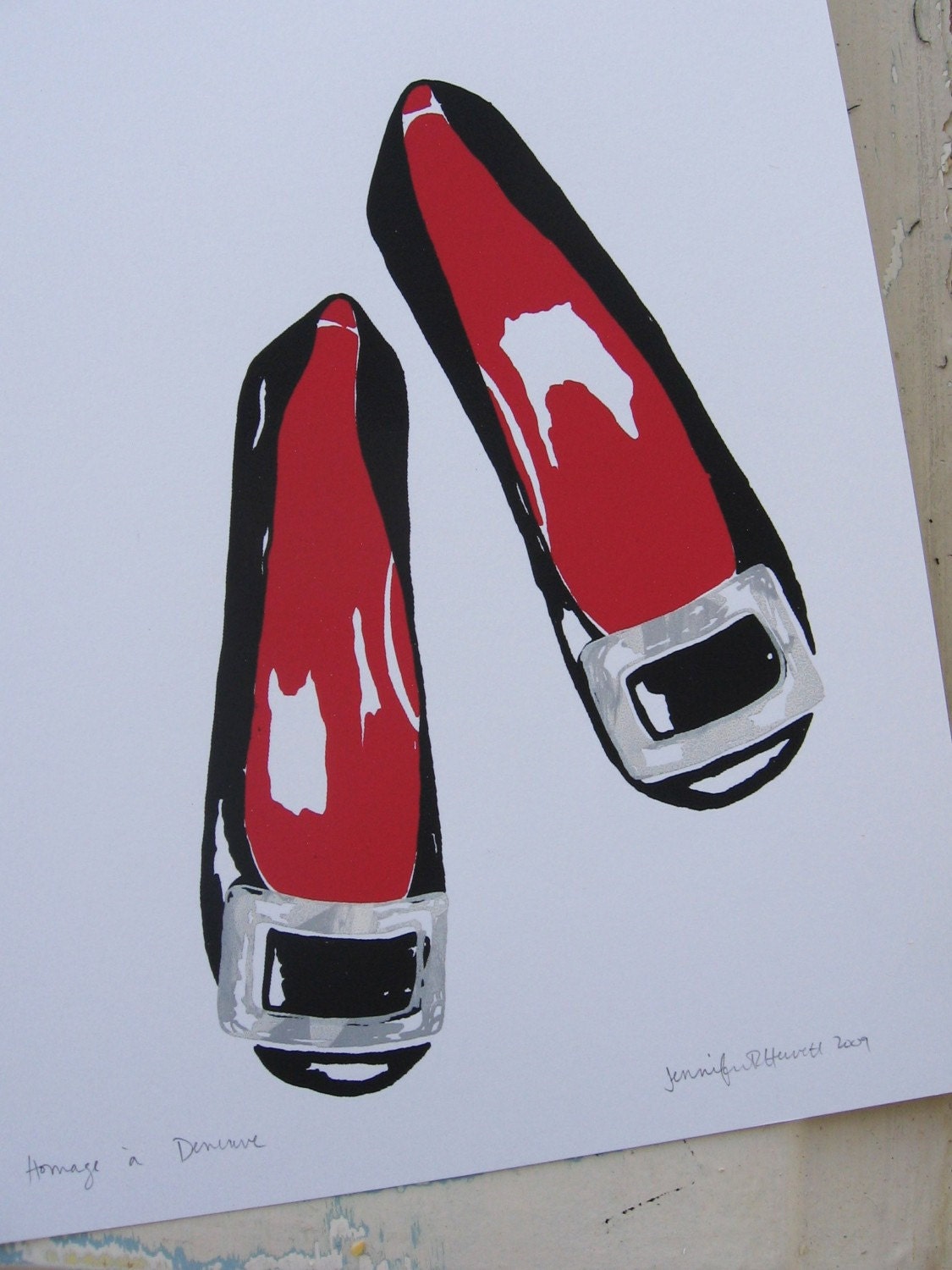 SALE - Homage a Deneuve Hand-Silkscreened Print