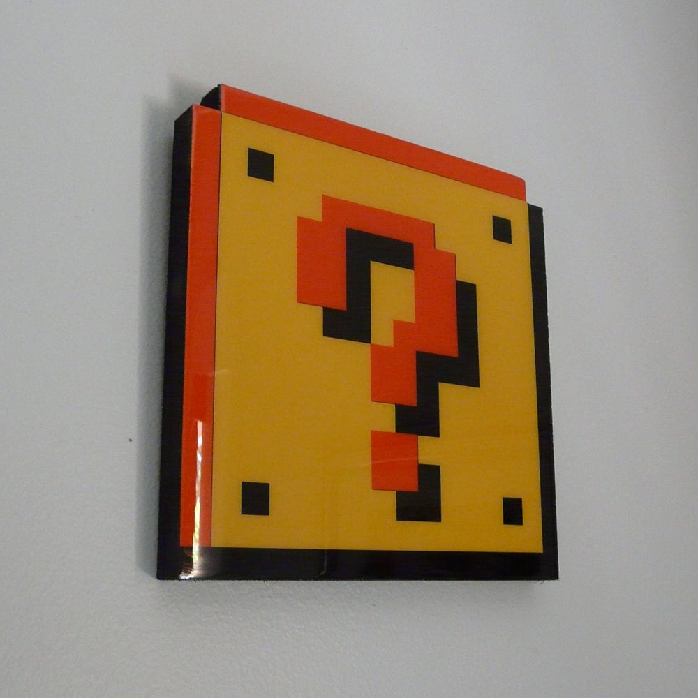 question block - super mario wall art