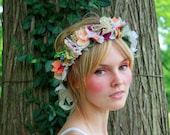 Flower Crown from vintage doilies and lace
