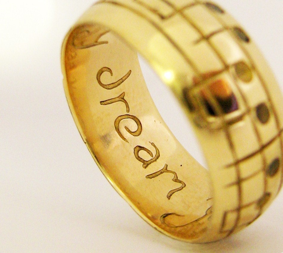 Your Gold Song Ring - Solid 10K Gold Custom Handmade Jewellery - Men's size available - International Shipping - Rickson Design -