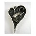 Heart Ache - Solid Sterling Silver Necklace - Ready to Ship - Handmade, Origingal Design, Double Sided Heart Pendant