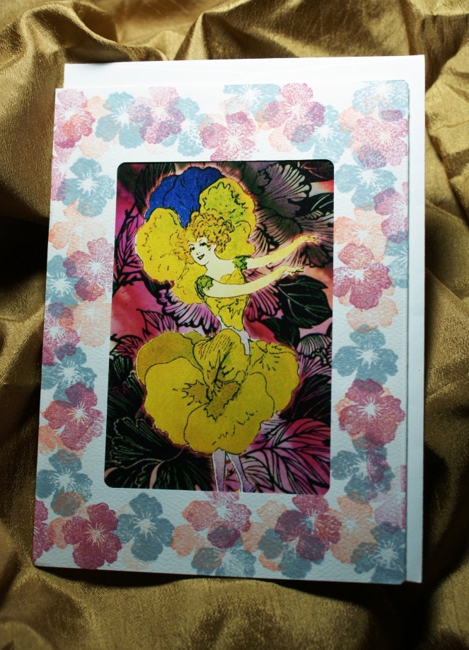 Flower Children Pansy Blank Photo Card