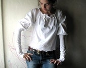 Long sleeve tshirt in jersey - cotton womens blouse with long sleeves custom made