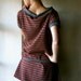 Grey and Red stripy dress