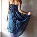 Blue silk party Dress