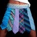 Glamarita TIE ME UP TIE ME DOWN Mermaid Blues NECKTIE ULTRA MINI SKIRT All Sizes Available