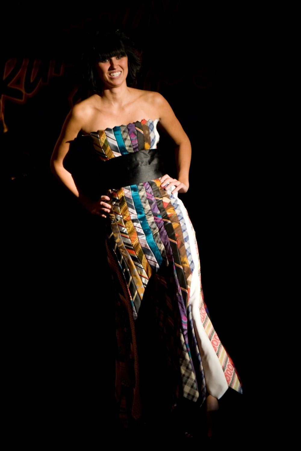 Glamarita Tie Me Up Tie Me Down Custom NECKTIE  Ballgown Available in All Colors and Sizes