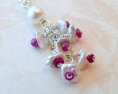 Woman of Valor, Eshet Hayl, sterling silver, ruby and keishi pearl necklace.