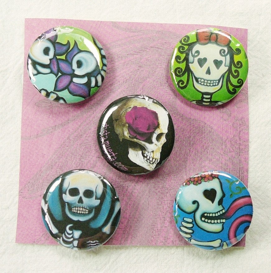 Artista Muerta Buttons Set of Four