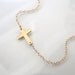 Sideways Cross Necklace - Small Handcrafted 14K Gold Filled Cross Taylor Jacobson Style