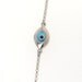 Lucky Evil Eye Bracelet As Seen On Kelly Ripa and Kim Kardashian - NEW - Celebrity Style, Sterling Silver