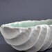 Copper Blue Littleneck Clam Shell Bowl - Porcelain Ceramic Beach Modern Decor