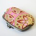 2 Section Frame Purse Pouch - Amy Butler Coral Star Paisley - SALE