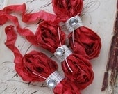 TRUE LOVE Cabbage Roses Ribbon