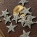Glass Glitter Stars S I L V E R dozen