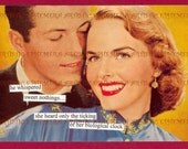 ATPC31 - Anne Taintor Postcard Magnet - he whispered sweet nothings... Funny Retro - Great for Fridge, Thank You Gift, Stocking Stuffer