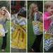 Large Bow Handbag Made of Chevron  Fabric