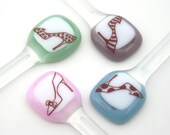 Glass Drink Stirrers / Swizzle Sticks / Cocktail Stir Sticks / Fused Glass / Art Glass - Shoe Fetish