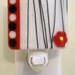 Fused Glass Night Light - Little Red Daisy