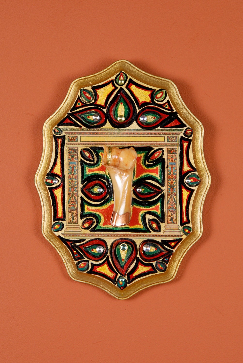Her Femur, ( Bone Relic on wood plaque)