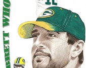 Aaron Rodgers, handrawn