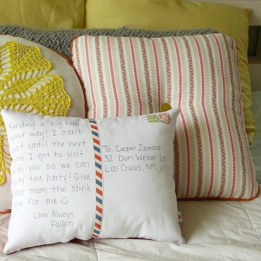 Personalize a Postcard Pillow