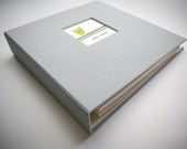 NEUTRAL Modern Baby Memory Book (Whimsy Nature Design, Gray Cover 9.25 x 9.5)