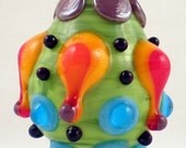 MonaRaeBeads Carnival Cone Shaped Focal Lampwork Bead