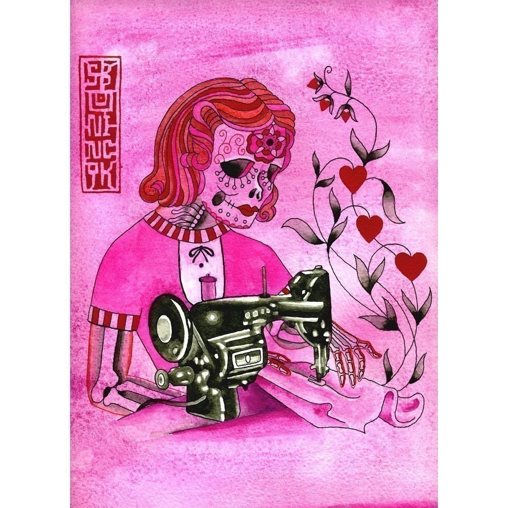 Sewing in the Afterlife Print