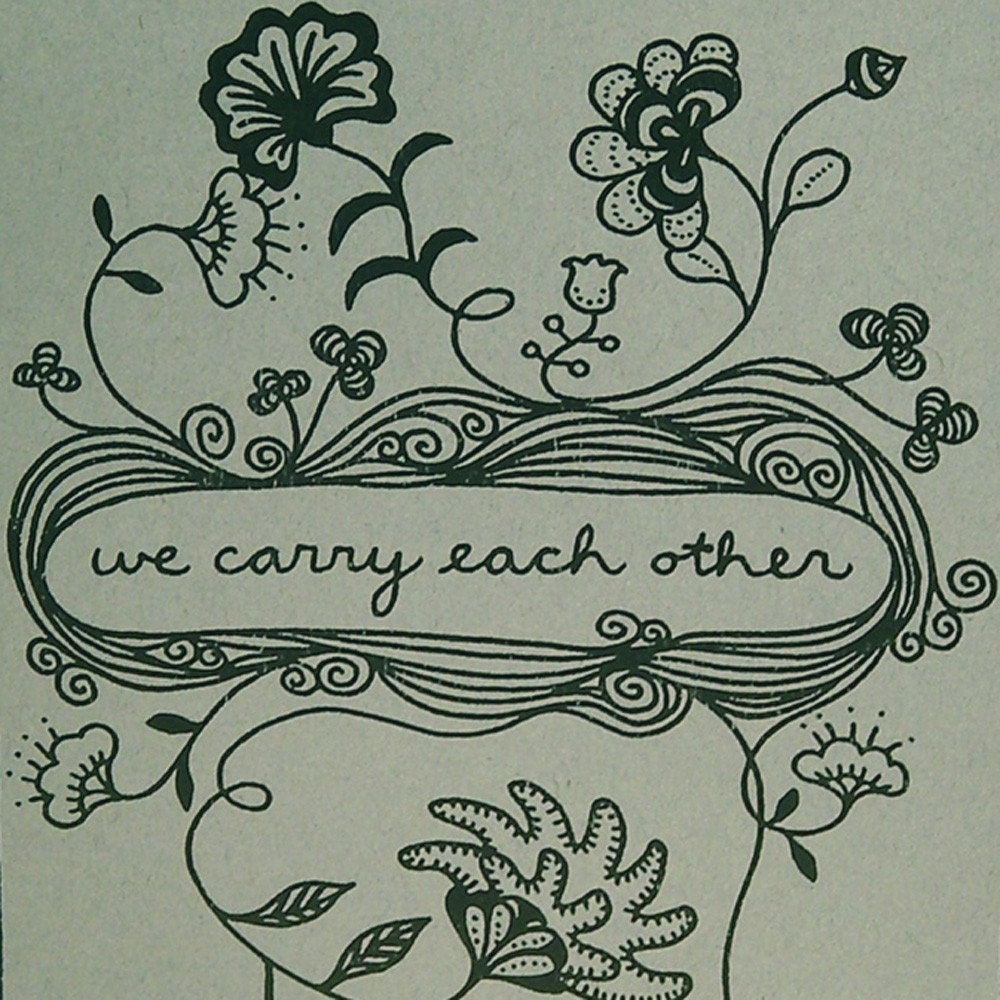 We Carry Each Other - Illustration Poetry Book Zine Friendship Love Marriage Birds Flowers