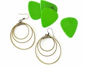 Brass Hoop Earrings : Guitar String