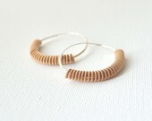Guitar String Earrings: Gold and Sterling Silver Hoops