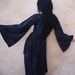 Heart Like Mine - iheartfink Handmade Hand Printed Dramatic Black on Black Womens  Artistic Kimono Dress