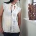 Stardust - Made To Order - iheartfink Handmade Hand Printed Womens Beautiful Artisitc Blouse Top with Ties