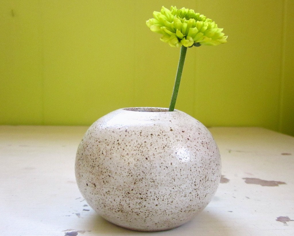 modern globe vase with kenzan - made to order