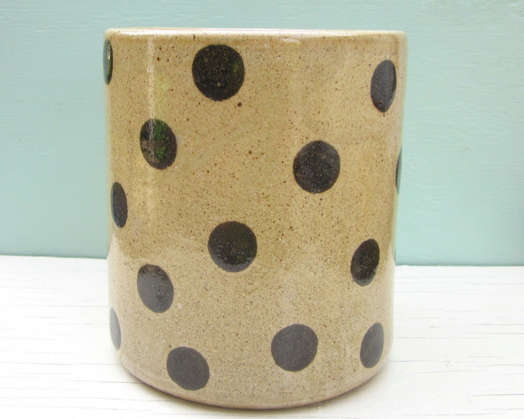 large pottery kitchen utensil crock spoon jar - made to order