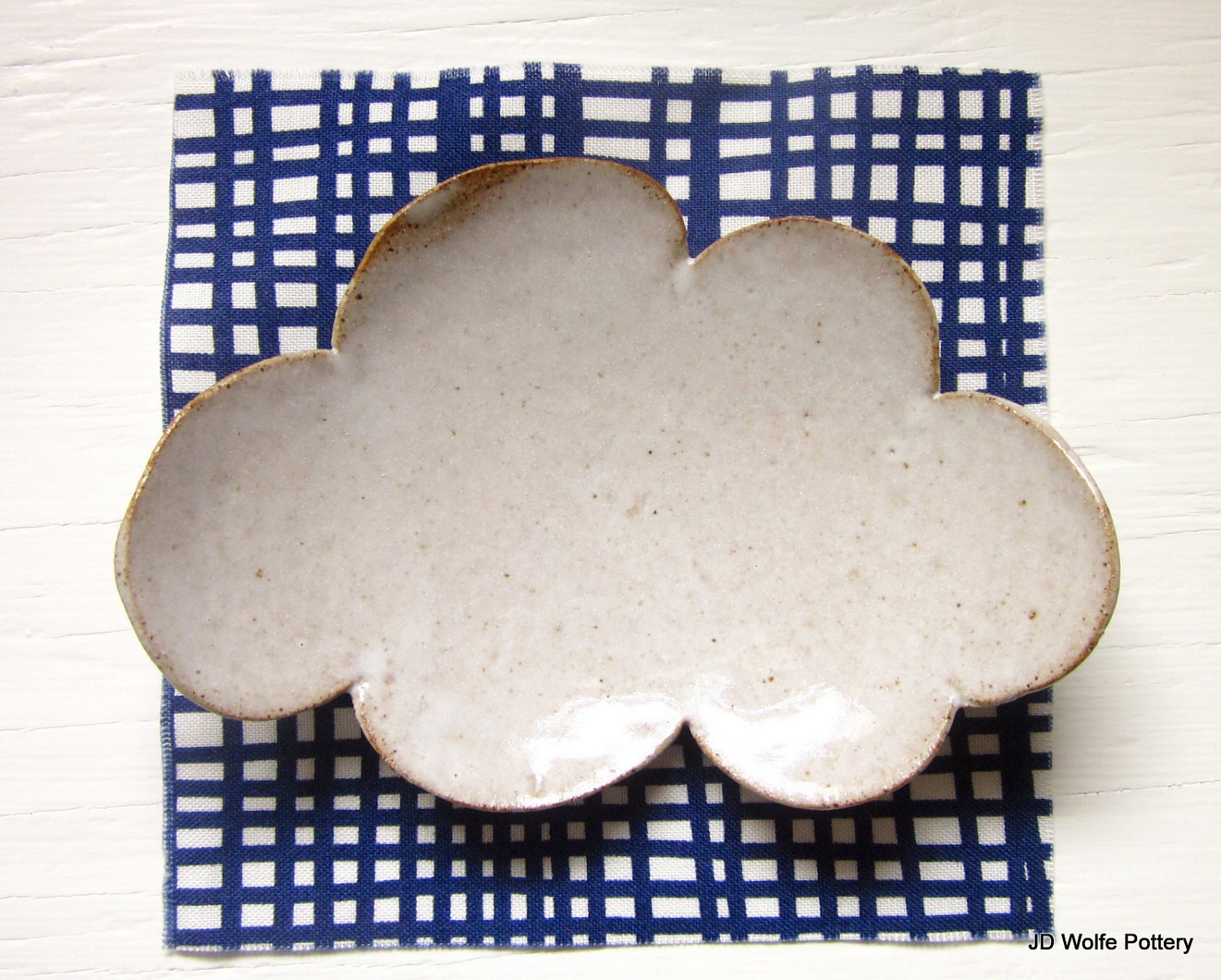 white cloud teaspoon rest - 4 3/4 inches