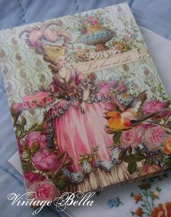 8 Marie Antoinette Let Them Eat Cake Postcards by Vintage Bella