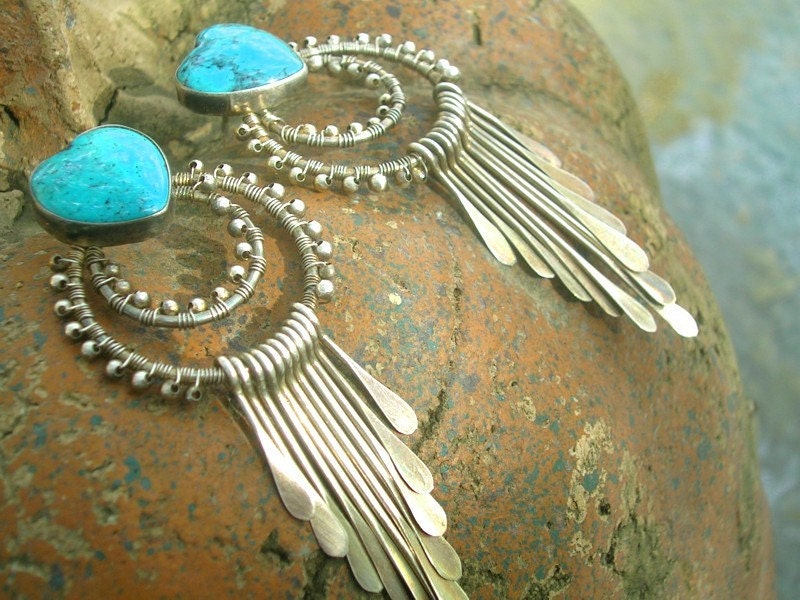 SEDONA FUN - Sterling Earrings, Sterling Silver, Turquoise