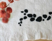 Wintry White Felt Mat/Centerpiece