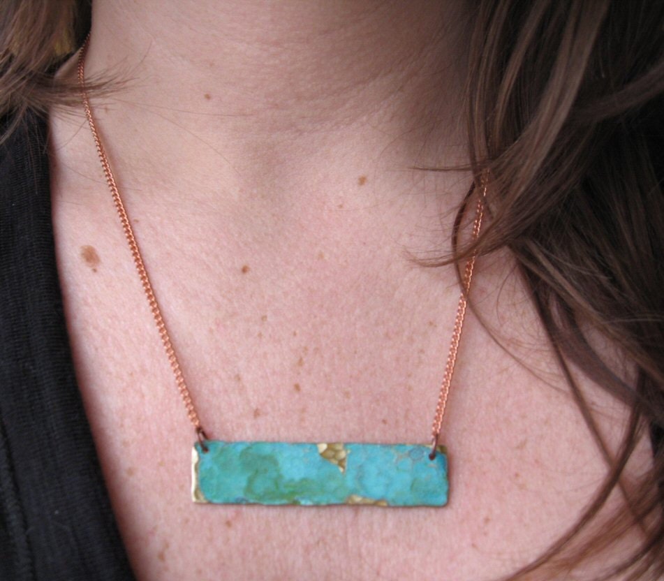 Parallel Brass Necklace
