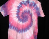 Pretty in Pink and Purple Tye Dye Youth Tshirt XS, S, L, M or XL