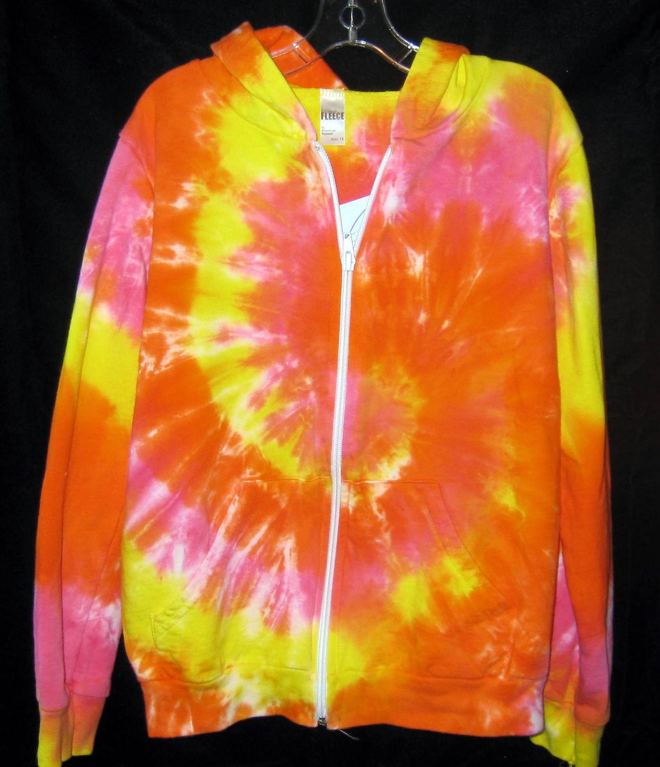 Lemon Raspberry Sherbet Tye Dye Hoodie Youth 6