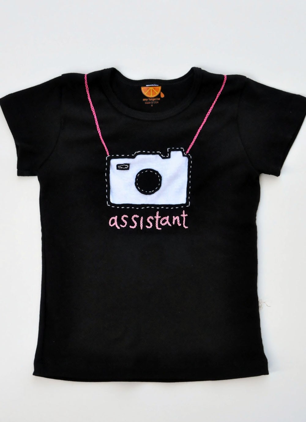 Camera handstitched tee